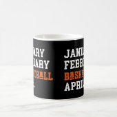 1月2日バスケットボール4月 コーヒーマグカップ (中央)