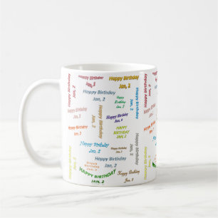 1月2日誕生日マグ コーヒーマグカップ