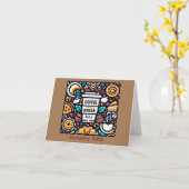 1月20日 - コーヒーブレイクの日 カード (黄色い花)