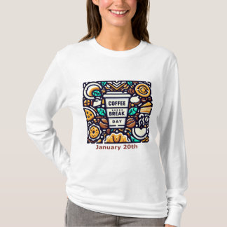 1月20日 – コーヒーブレイクデー Tシャツ