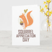 1月21日-リスの感謝日 カード (黄色い花)