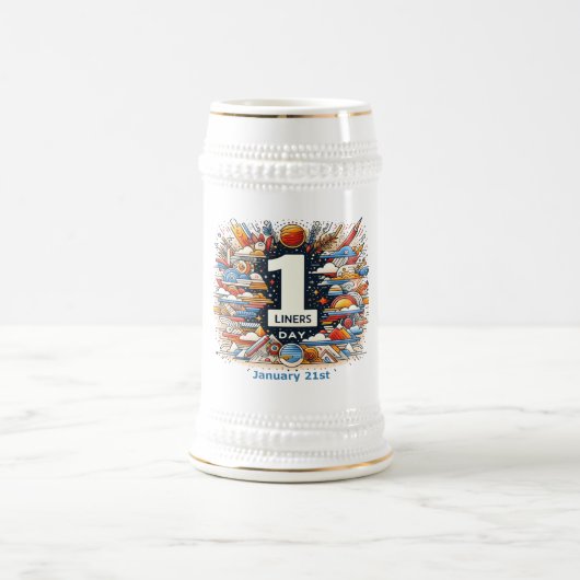 1月21日 – 1リナーズデー ビールジョッキ (中央)