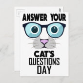1月22日-あなたの猫の質問日に答えて下さい ポストカード (正面/裏面)
