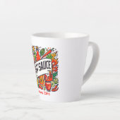 1月22日 – ホットソースの日 カフェラテマグ (右アングル)