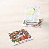 1月22日 – ホットソースの日 スクエアペーパーコースター (インサイチュ)