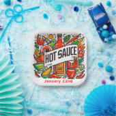 1月22日 – ホットソースの日 ペーパープレート (パーティー)