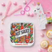 1月22日 – ホットソースの日 ペーパープレート (パーティー)