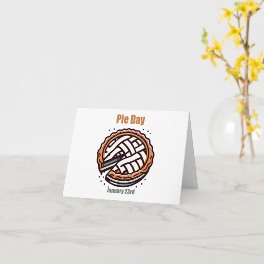 1月23日 - パイの日 カード (黄色い花)