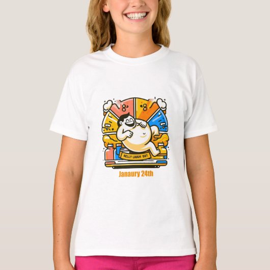 1月24日 – Belly Laugh Day Tシャツ (正面)