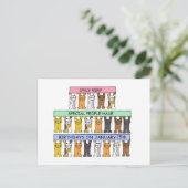 1月25誕生日かわいい猫たち ポストカード (スタンド正面)