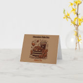 1月27日 - チョコレートケーキの日 カード (黄色い花)