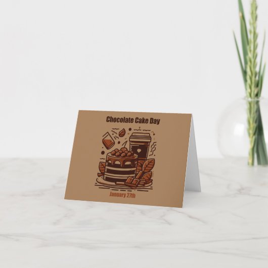 1月27日 - チョコレートケーキの日 カード (正面)