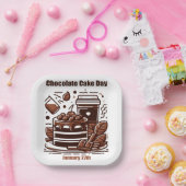 1月27日 – チョコレートケーキ ペーパープレート (パーティー)