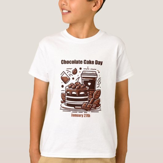 1月27日 – チョコレートケーキ Tシャツ (正面)