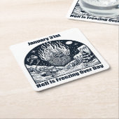 1月31日 – 地獄が凍り付く スクエアペーパーコースター (アングル)