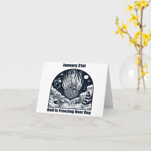 1月31日 - 地獄が凍る日 カード (黄色い花)