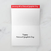 1月4日は、スパゲッティの日です カード (内部)