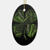 1月4日リーフクローバー セラミックオーナメント (左)