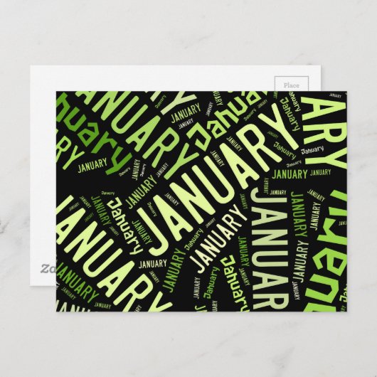 1月4日リーフクローバー ポストカード (正面/裏面)