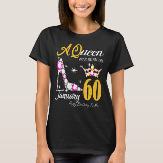 1月60日に女生まれ女が生まれた Tシャツ