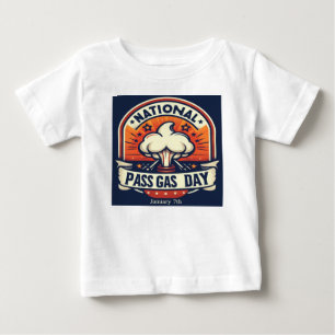 1月7日 – 全国パスガスの日 ベビーTシャツ