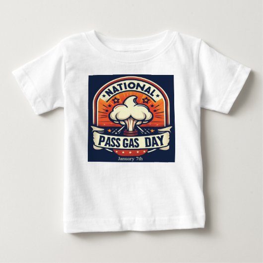1月7日 – 全国パスガスの日 ベビーTシャツ (正面)