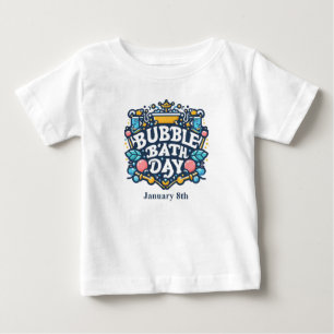 1月8日 – バブルバスの日 ベビーTシャツ
