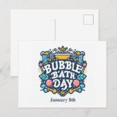 1月8日 – バブルバスの日 ポストカード (正面/裏面)