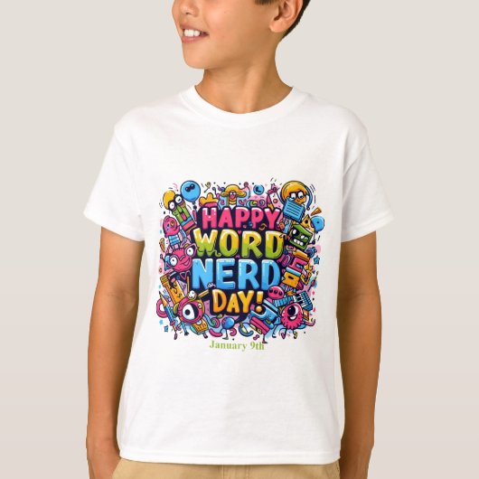 1月9日 – 単語おたく日 Tシャツ (正面)