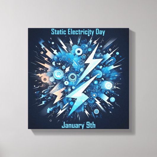 1月9日 静電気の日 キャンバスプリント (正面)