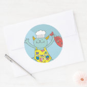 1月 モンスターシール 6枚入り ラウンドシール (封筒)