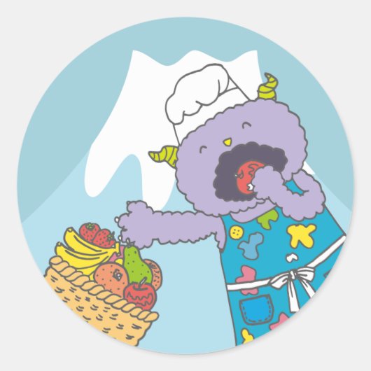 1月 モンスターシール 6枚入り ラウンドシール (正面)