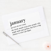 1月 定義 誕生日 長方形シール (封筒)