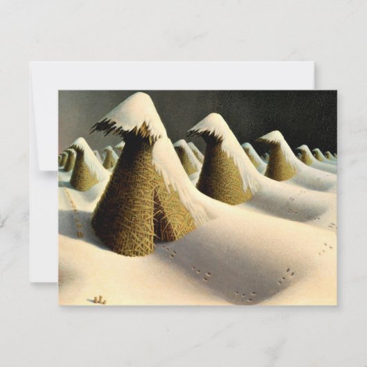 1月、素晴らし芸術byグラント・ウッド カード (正面)