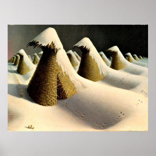 1月、素晴らし芸術byグラント・ウッド ポスター (正面)