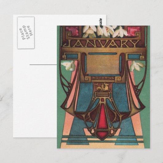 1月 – Aquarius ポストカード (正面/裏面)