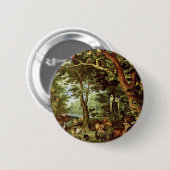 1月Brueghel著Das Paradies年長者(最も最高のなQuali 缶バッジ (正面&裏面)