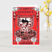 1月CATの誕生日 カード (黄色い花)