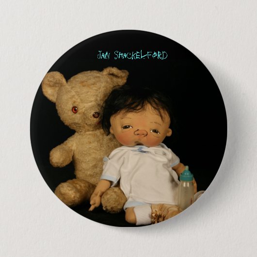 1月Shackelfordボタンのベビーサンティアゴ 缶バッジ (正面)