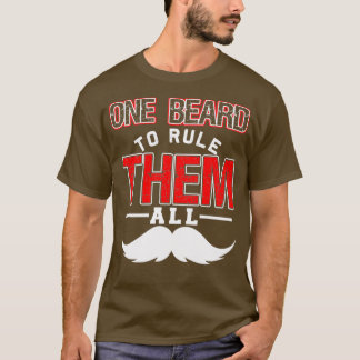 1本のひげで全ひげのミームを支配おもしろいする Tシャツ
