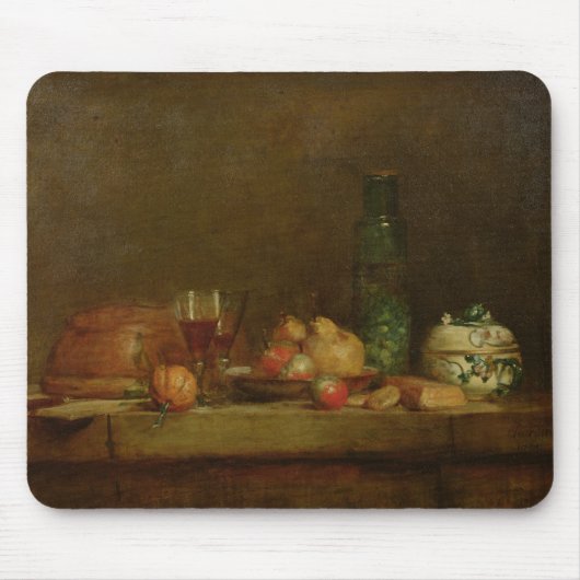 1本のオリーブが付いている静物画、1760年 マウスパッド (正面)