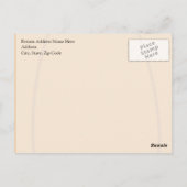 1本の歯を持つジャッ間抜けク・O・ランタン顔 ポストカード (裏面)