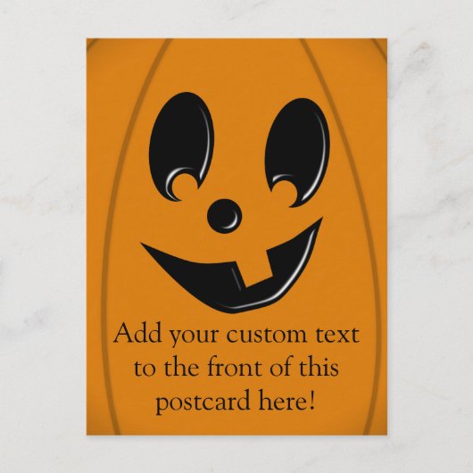 1本の歯を持つジャッ間抜けク・O・ランタン顔 ポストカード (正面)