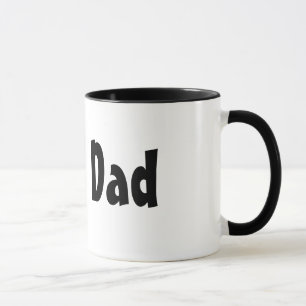 1本の#1パパの黒のストライプの偽造品のタイに番号を付けて下さい マグカップ