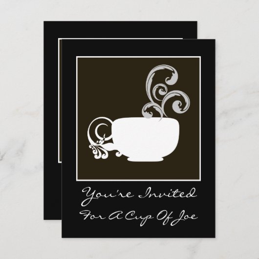 1杯のジョー招待状 招待状 (正面/裏面)
