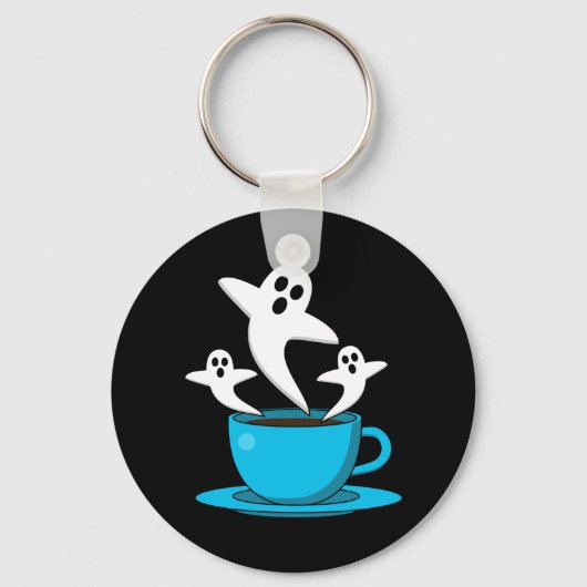 1杯の幽霊喫煙 キーホルダー (正面)