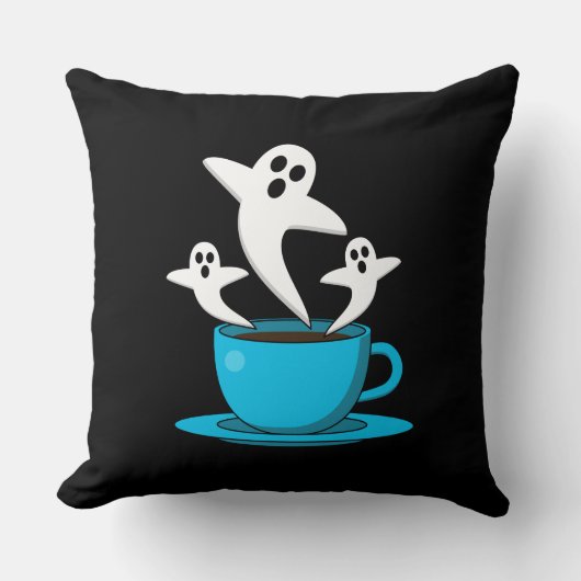 1杯の幽霊喫煙 クッション (正面)