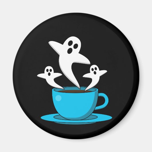 1杯の幽霊喫煙 マグネット (正面)