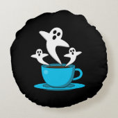 1杯の幽霊喫煙 ラウンドクッション (裏面)