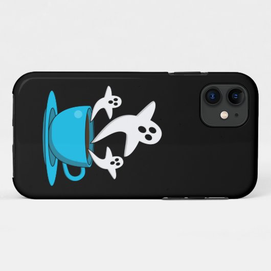 1杯の幽霊喫煙 Case-Mate iPhoneケース (裏面(横))